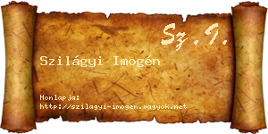 Szilágyi Imogén névjegykártya